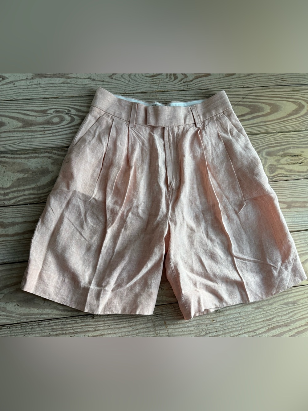 Banana Republic Linen Pleated Shorts Petite 4